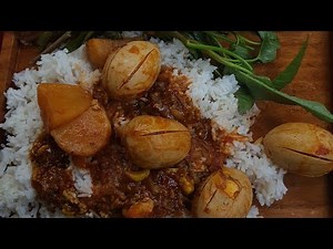 ဘဲဥနဲ့ အာလူးချဥ်ဟင်း နားမူထမင်းစားလို့မြိန်😋