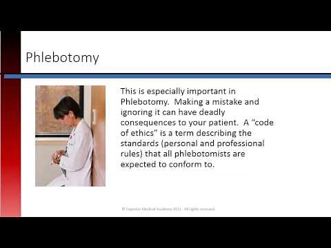 Phlebotomy Lesson 1.2 Phlebotomy Professionals