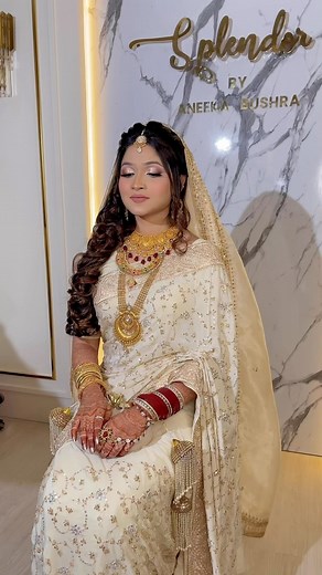 Beauty Aplenty! 🤍 A white bride requires the peachy pink cheeks and the perfectly blended eyes! Makeup by Aneeka Bushra #splendorbyab #splendorbride #bridallook #bridetransformation #bridemakeup #weddingmakeupbd #bridallookbd #weddingmakeupartist #bridalgoals #weddingvibes #bridal #bridemakeuplook #weddingmakeuplookbd #bangladeshibrides | Splendor by Aneeka Bushra