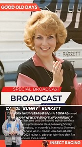 129K views · 3.4K reactions | Carol ‘Bunny’ Burkett was a true pioneer of drag racing. From her first Mustang in 1964 to historic NHRA Funny Car victories, she broke barriers for women on the strip. A champion, a survivor, a legend—her legacy will forever roar down the quarter mile.  #legend #dragracing #legends | Insect Racing | Facebook