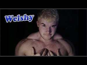 Blonde bodybuilder flexing and giving orders