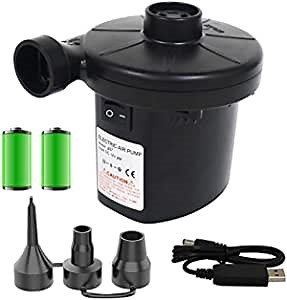 Air Pump for Inflatable Electric USB Rechargeable 84W DC 12V Portable Pump for Inflatables Couch, Pool Floats, Blow up Pool Raft Bed Boat Toy