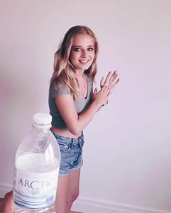 See, you can do anything you set your mind to 😂. #bottlecapchallenge | Jackie Evancho