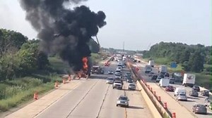 That big plume of black smoke you're seeing... It's a truck fire on northbound I-94 near Puetz Road that's causing significant backups Tuesday morning. http://via.fox6now.com/fwQPX | FOX6 News Milwaukee