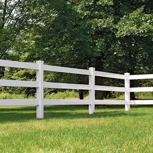 [Hot Item] White 3 Rail PVC Fencing Post and Rail, Vinyl Horse Farm Fence