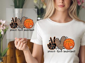 Leopard Heart Basketball DTF Transfer: Easy Press DIY Design - Etsy