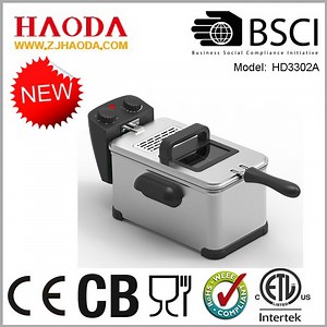 [Hot Item] 3L Electric Deep Fat Fryer Commercial Stainless Steel Double Fryer Baskets and Lids