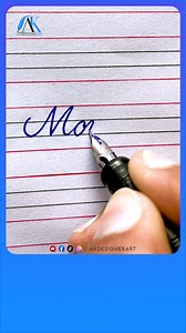 675K views · 6.6K reactions | How to write Monday word in Cursive Style using Ink Pen! | AK Designer Art | Facebook