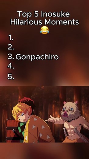 Top 5 Funny Inosuke Moments | Demon Slayer Anime Compilation