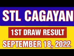 STL CAGAYAN RESULT TODAY 1ST DRAW SEPTEMBER 18, 2022 11AM RESULT