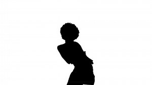 Silhouette Shot Woman Afro Hairdo Demonstrating Stock Footage Video (100% Royalty-free) 1054798361 | Shutterstock