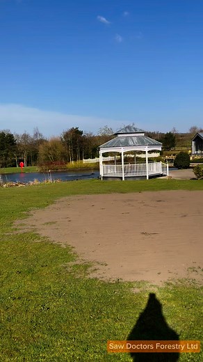 Hydroseeding on the formal lawn at Crow wood spa after some drainage repairs and levelling works. This ensures a much better germination rate and ultimately a faster repair to the lawn itself | Saw Doctors Forestry Ltd
