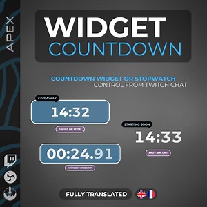 Twitch Timer Widget PRO | Chat Command Countdown & Timer | Overlay for Streamelements & OBS - Etsy