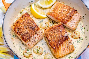 Creamy Garlic Butter Salmon (Keto Recipe)