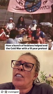 @cruisingpod Greenham Common Women’s Peace Camp was an all-women’s anti-nuke demonstration that ran from 1981-2000. It started out of genuine fear for life on earth - that the US and USSR might actually commence nuclear warfare, with Europe as the battleground. But over 2 decades, thousands of women passed through Greenham to peacefully demonstrate and disrupt life at the military base next door. By the early 90s, they had successfully shifted public opinion around nuclear weapons, motivated the