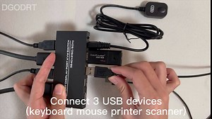 Displayport KVM Switch 4K@60Hz, DP USB KVM Switcher Selector for 2 Computer Share One Monitor Keyboard Mouse Scanner Printer, with DP & USB Cables