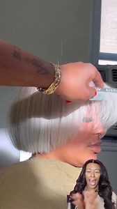 24K views · 92 reactions | Watch This Star Track Storm Inspiered /Platinum Blonde- Grey Relaxer Free Bob Hair Cut Transformation 勞略略略略略 #hairtransformation #hair #fyp #naturalhair #beauty #hairstylist #hairstyle #hairtrends #haircut #blonde #silkpress | Mane Attractions Virgin Hair /Weaving Salon | Facebook
