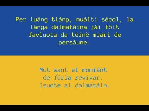 Dalmatian language. Pronouns.