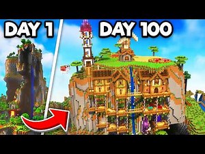 I Survived 100 Days ON A MOUNTAIN In Minecraft Hardcore!