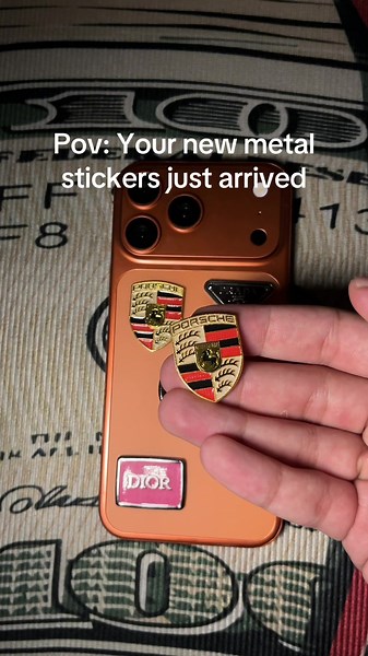 Putting them on asap #accessories #luxury #phonecase #fyp #metalstickers