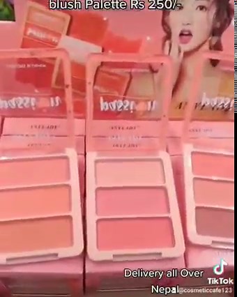 #3_Colour_Blush_Palatte ❤️❤️ Rs 250/- Cute blush palatte Get a sun kissed blush #Delivery_all_Over_Nepal Cash on delivery DM or call us on 9860218186 | Cosmetic Cafe