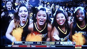 From Today's College Hoops game against the Rival Richmond Spiders; THIS IS STRICTLY FOR THE ENJOYMENT OF COLLEGE CHEERLEADING and there's no Copyrighted material!!! #VCUCheer #VCUCheerleaders #VCUNation #LetsGoVCU #Havoc #VCURams #A10Hoops #BeatRichmond | College Cheerleaders on Television & More