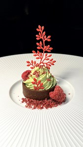 Raspberry and Matcha chocolate frangipane tart with dehydrated raspberry crumble ♥️ A gorgeous cocoa pate sucre, a fresh raspberry inside Frangipane then matcha diplomat cream and a raspberry tuile. Dehydrated raspberries for concentrated flavor and crunch this is a beautiful combination of flavors in a bite sized tart to treat yourself to something petite and sweet ♥️😘 #raspberry #raspberries #matcha #matchalover #matchalove #desserts #pastry #tart #pastrycream #plating #theartofplating | The 