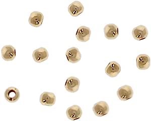 2mm Gold Filled Round Beads, 100 PCS, Seamless Gold Beads