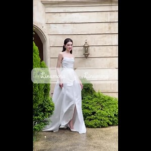 Off shoulder lace wedding dress long sleeves A-line bridal gown satin bridal shower dress corset embroidered wedding dress