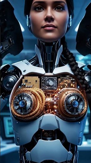 Female Humanoid Robot in Futuristic Lab: Next-Gen AI Awakening 🤖🔬