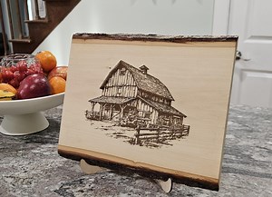 Rustic Barn and Fence Wood Sign: Laser Engraved Farmhouse Wall Art - Etsy