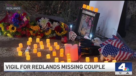 Vigil held by community for Redlands missing couple