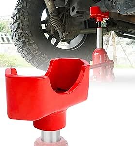 Jack Axle Adapter Lifting Saddle Compatible with Bottle Floor Jack for 3" Axle Tube - Red