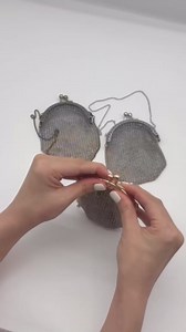 Victorian Vintage Wallet, Handmade 1920's English Coin Purse, Antique Mesh Coin Purse, Chainmaille Mesh Purse, Rare Collectible Antique Accessory, Funky Travel Coin Holder (Gold&Silver)