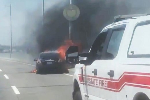 Car fire on Throgs Neck Bridge brings traffic to standstill