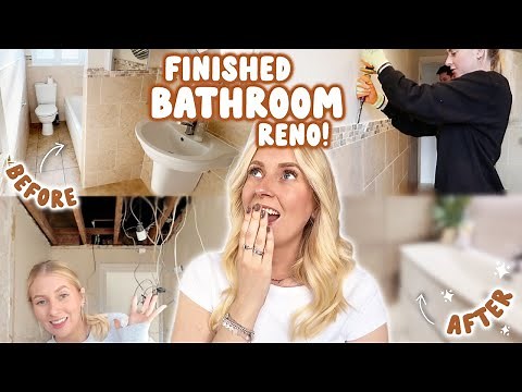 FINISHED Bathroom Renovation! 🛁 before, during & REVEAL!
