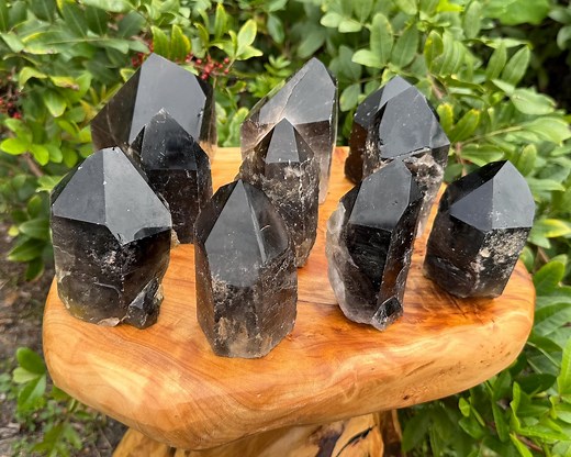 LARGE Smoky Quartz Crystal Point With Cut Base, Free Standing Natural Crystals - Choose Size - Etsy
