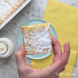 21K views · 256 reactions | So wonderfully tangy! Get the full recipe for these Lemon Bars: https://trib.al/ZxcDRwU | Taste of Home | Facebook