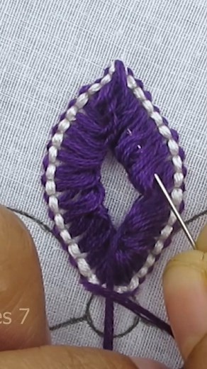 #reels #facebookreels #craftyneedles7 Modern Hand Embroidery Stunning Flower Embroidery Design | Crafty Needles 7