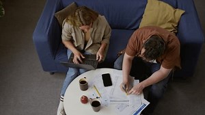 Top View Shot Adult Couple Sorting Stock Footage Video (100% Royalty-free) 3990018509 | Shutterstock