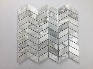 [Hot Item] Fishbone Shape Mosaic Natural Stone Marble Polished Tile