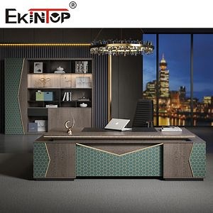 [Hot Item] Ekintop Large Solid Wood Executive Desk Big Office Desk