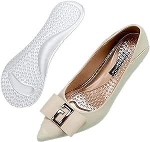 High Heel Inserts Gel Cushion Pads for Women, 3/4 Length Invisible Shoe Insoles with Arch Support, Pain Relief Anti-Slip Comfortable Metatarsal Pad for Heels, Flats, Sandals