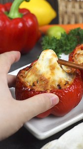 This air fryer stuffed beef capsicum is soooooooo good!!! From this week's meal plan The beef in this recipe provides a significant amount of protein and iron. Protein in the beef supports muscle health, including the muscles involved in digestion. Strong digestive muscles can help move food through the gastrointestinal tract more efficiently, reducing the likelihood of bloating due to sluggish digestion. Quinoa is high in lysine, manganese, magnesium, potassium, phosphorus, copper, zinc, vitami