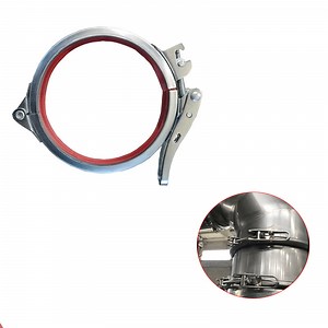 [Hot Item] 4 Inch Adjustable V Band Clamp Galvanized Steel for Industrial Ducting