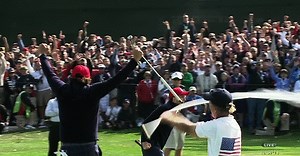 2 GIFs: Caddy waves flag like a mad man and Phil Mickelson: Ass grabber. | Balls.ie
