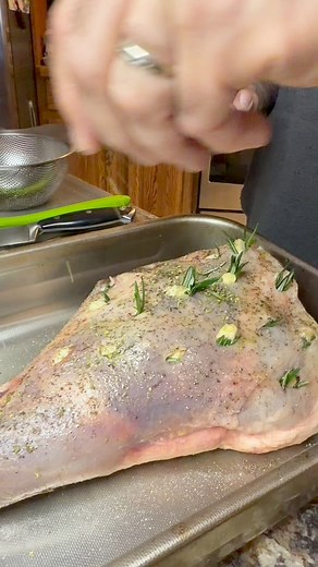 Roasted lamb leg in a smoker! #homecooking #lambs #roast #smokedmeat | Adriana Philip Yusup