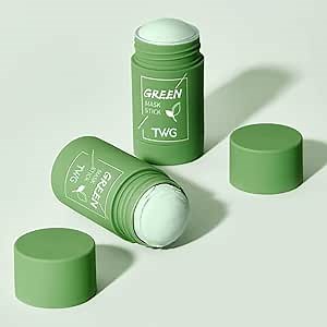 2PACK Girl Green Tea Solid Mask Green Tea Mask Stick Deep Cleaning Mud Mask Stick Oil Control Eggplant Masks Purifying Clay Stick Mask Skin Care Face Mask Stick