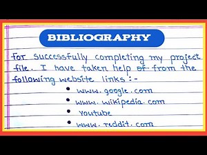 BIBLIOGRAPHY | How To Write ✍️ Bibliography In English | Bibliography For Project File |