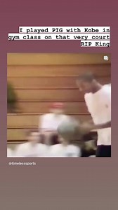 Damn this video hit. Freshman year of high school I asked Kobe if he wanted to play a game of PIG during a break in gym class. Miraculously I was about to win and he’s like nah and dunked over me on the same basket seen in that video. I couldn’t replicate that move 😂 Later he encouraged me to try out for the basketball team and signed my paper since he was team captain and had to approve it. I was still in special ed at the time (he didn’t know that) and having his support meant fucking everyth